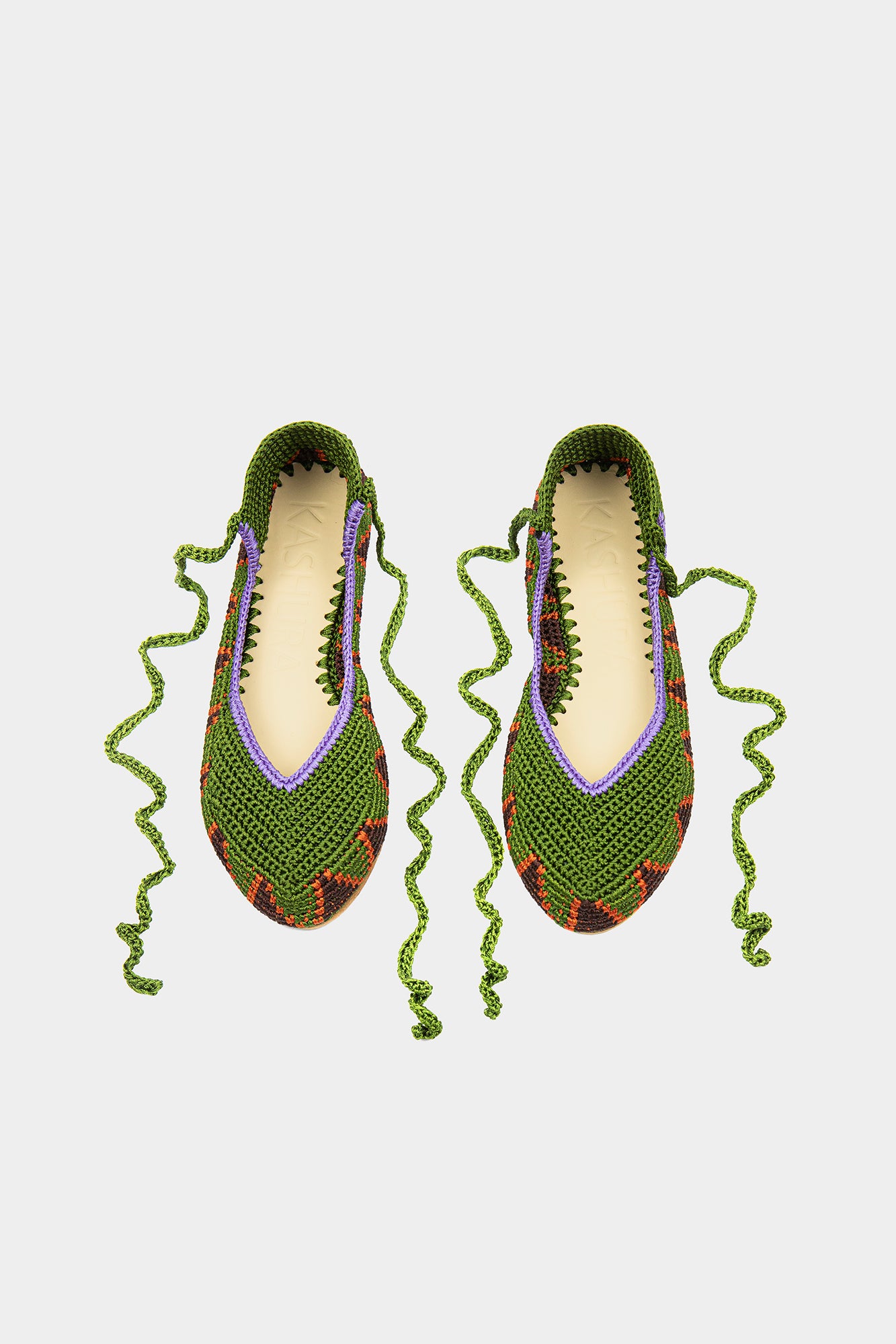 Ballerines Kashura  olive verte