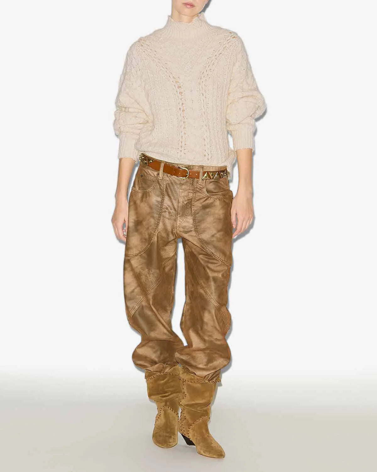 Pull Marant Étoile Bolinea taupe