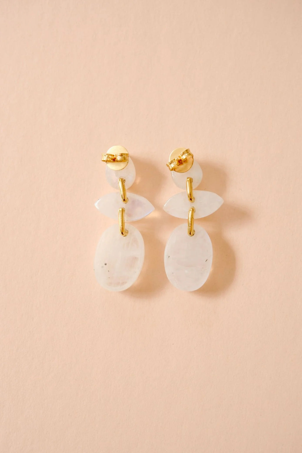 Boucles d'oreilles Ivarene Avalon Pierre De Lune Blanche - PODIUMS NANCY