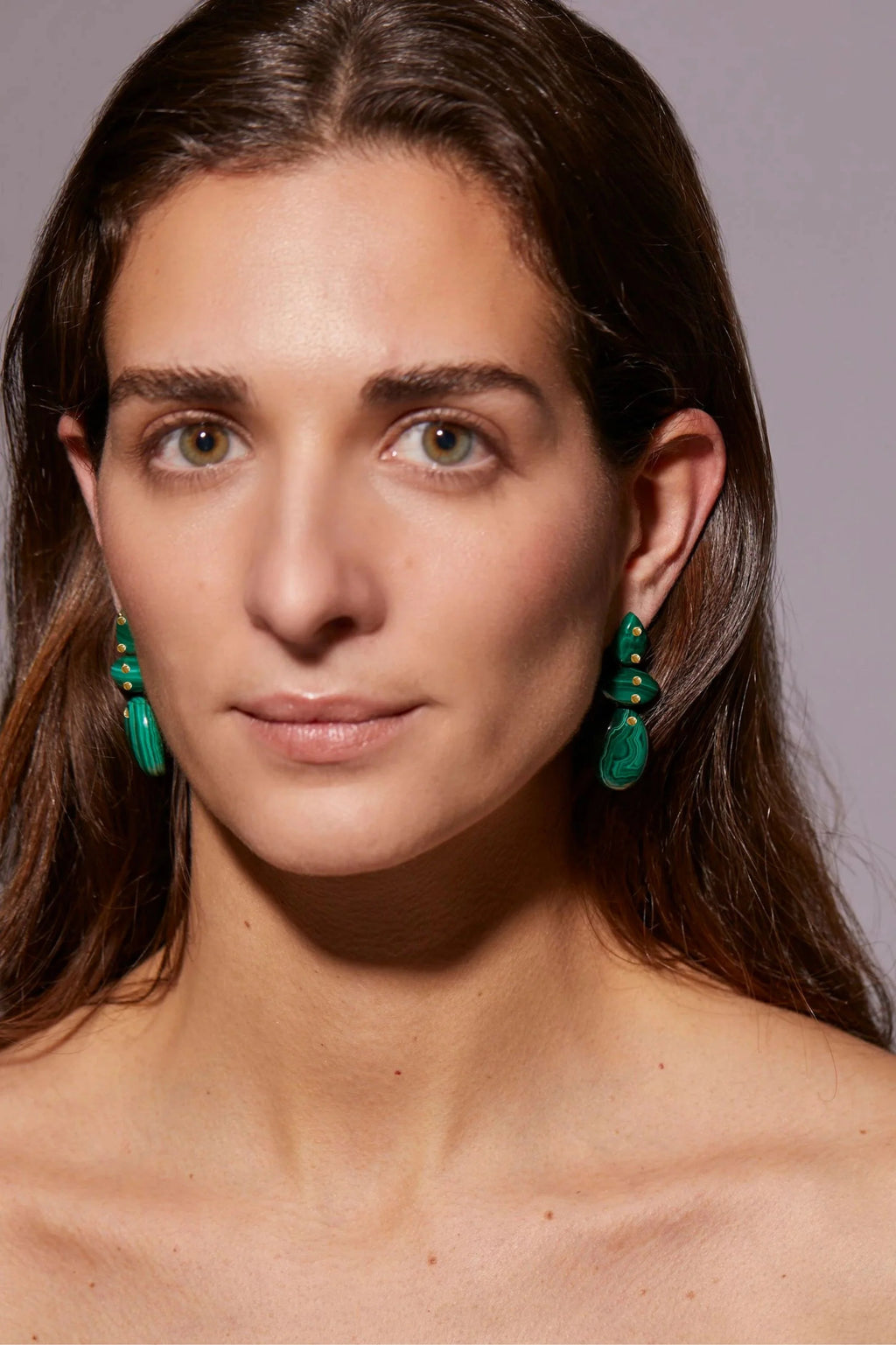 Boucles d'oreilles Ivarene Avalon Malachite - PODIUMS NANCY
