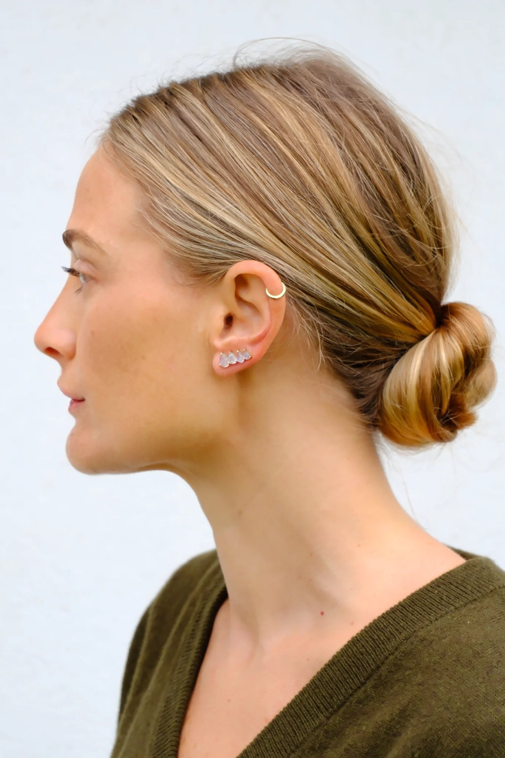 Boucles d'oreilles Ivarene Nacara Pierre de lune blanche - PODIUMS NANCY
