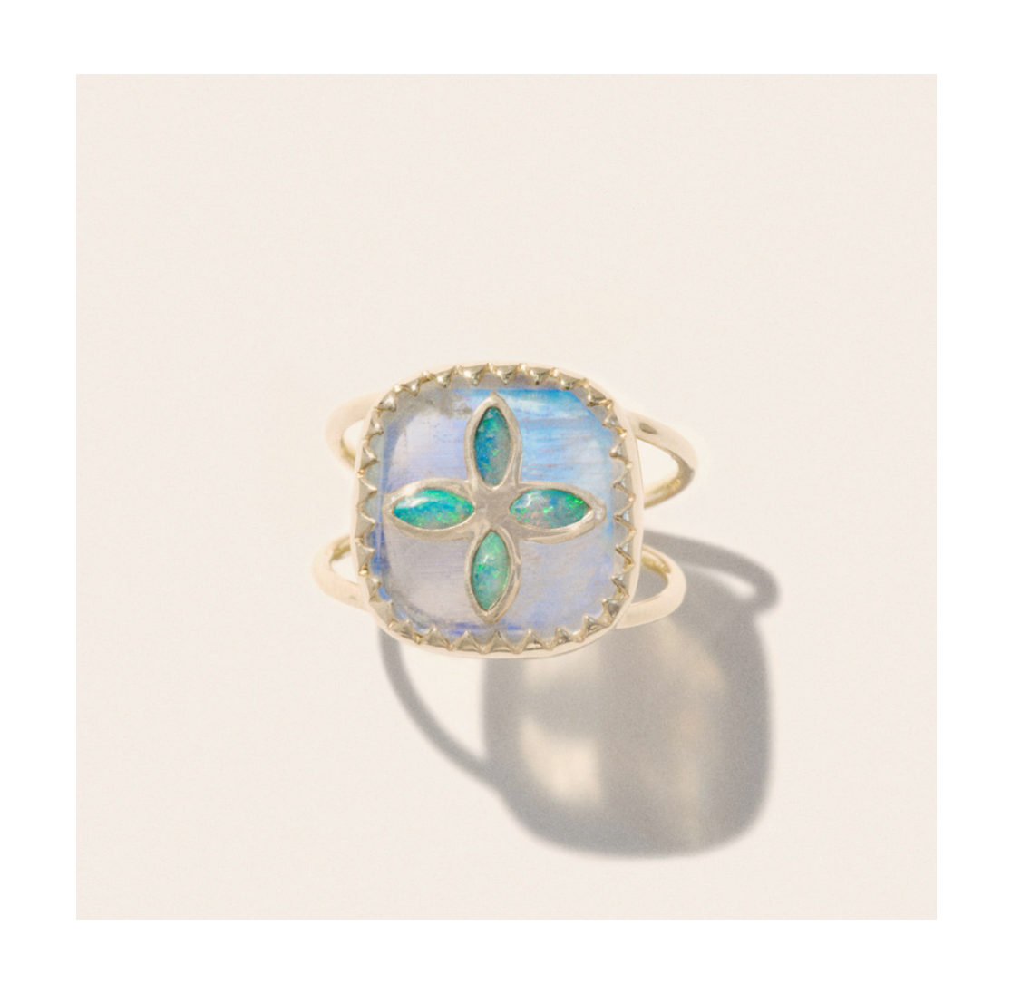 Bague Pacale Monvoisin Bowie n°2 Moonstone  | Podiums Nancy