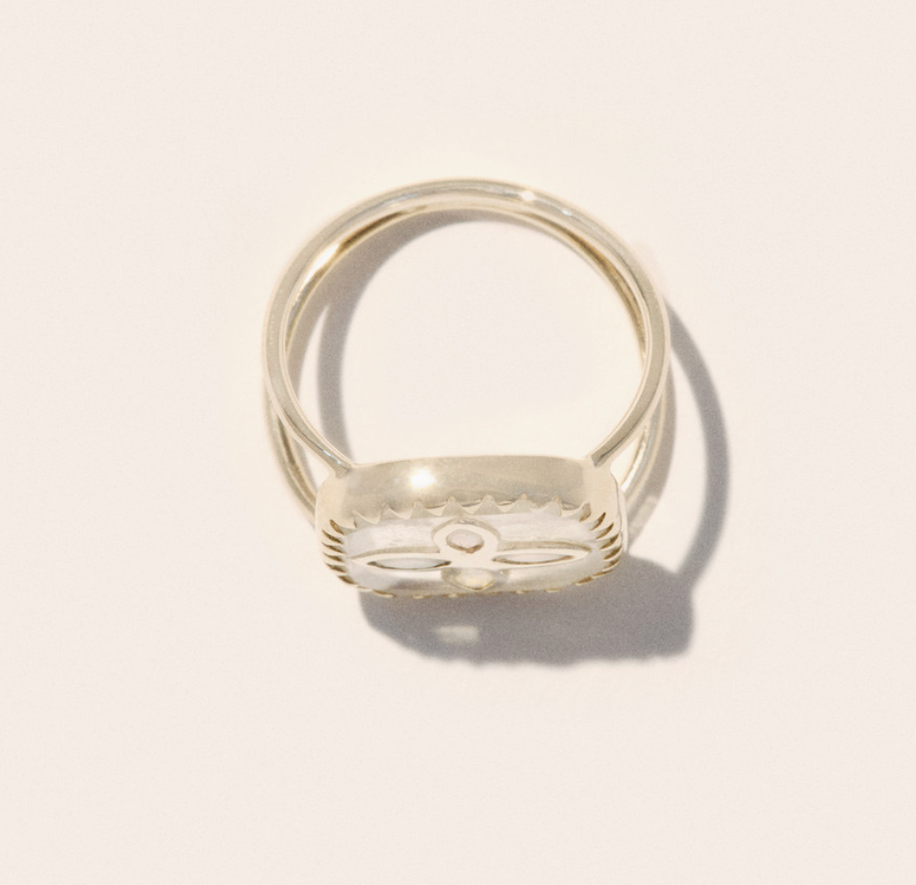Bague Pacale Monvoisin Bowie n°2 Moonstone  | Podiums Nancy