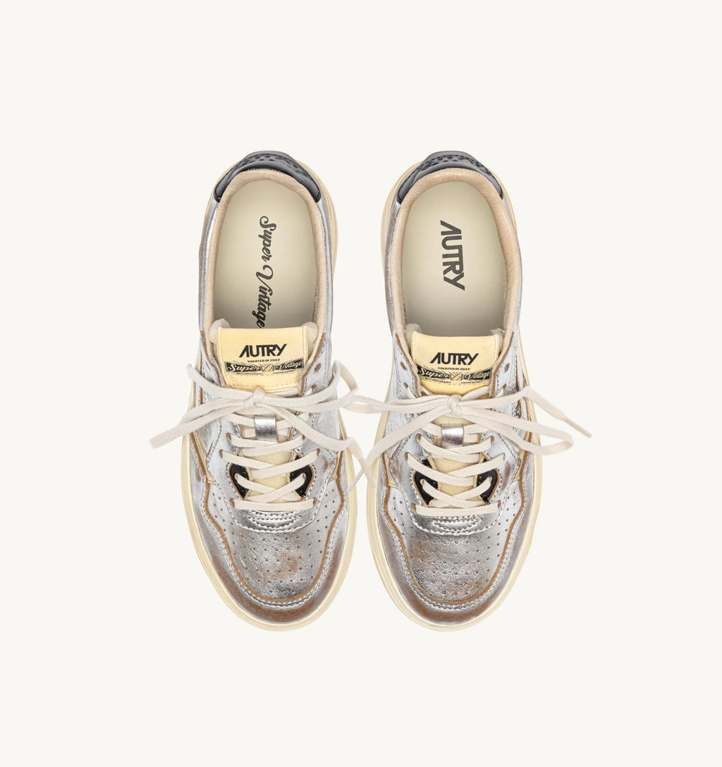 Baskets Autry Super Vintage WR02 Silver/Noir | Podiums Nancy