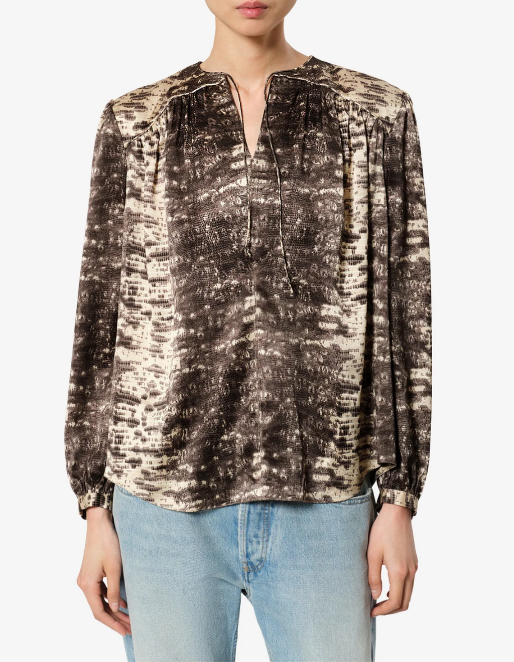 Blouse Isabel Marant Laraya Beige | Podiums Nancy