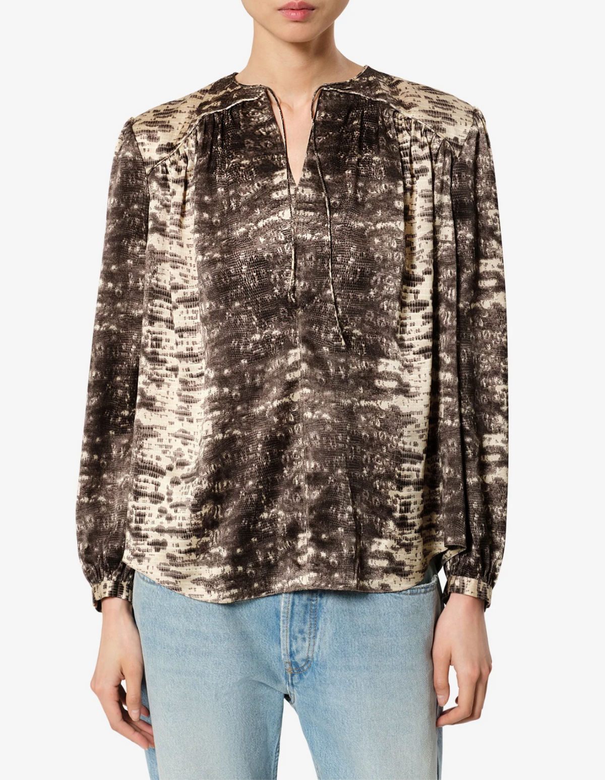 Blouse Isabel Marant Laraya Beige | Podiums Nancy