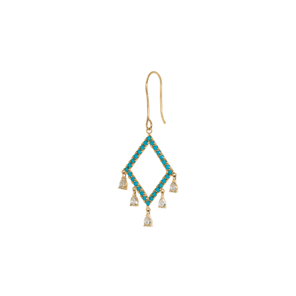 Boucle d'Oreille And...Paris Dormeuse Turquoise | Podiums Nancy