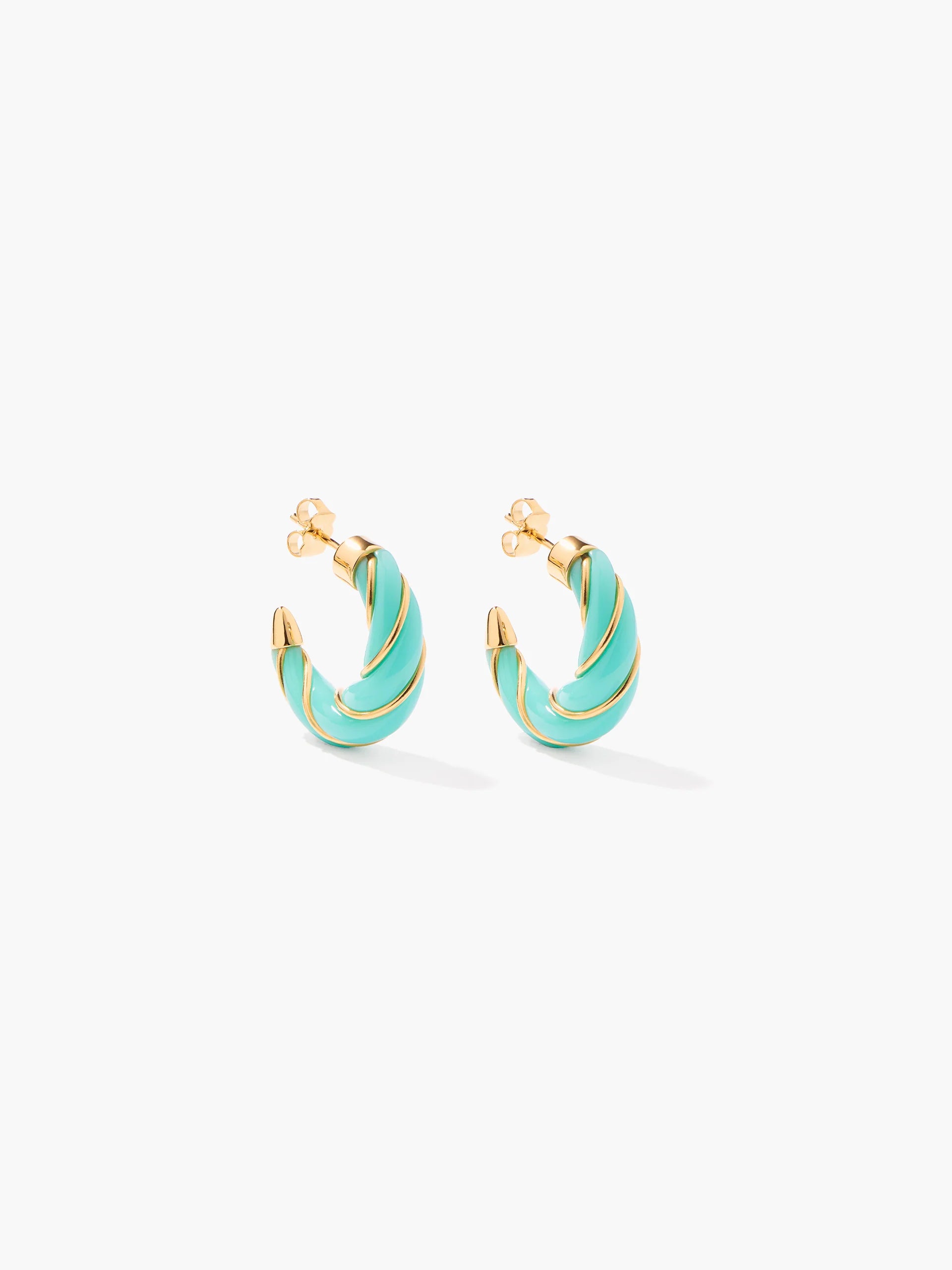Boucles d'oreilles Aurélie Bidermann Diana Créoles Aqua