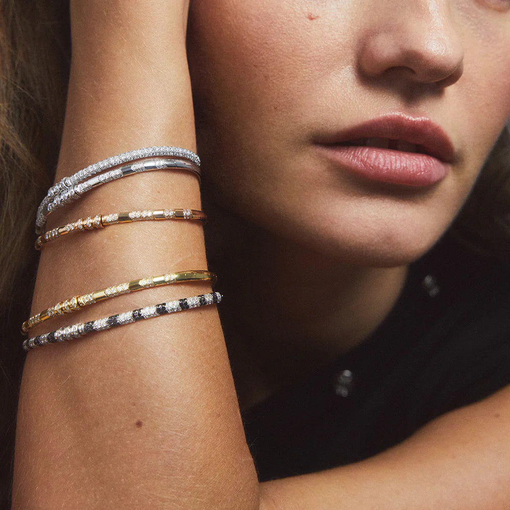 Bracelet Statement Reptile Or jaune & Diamants