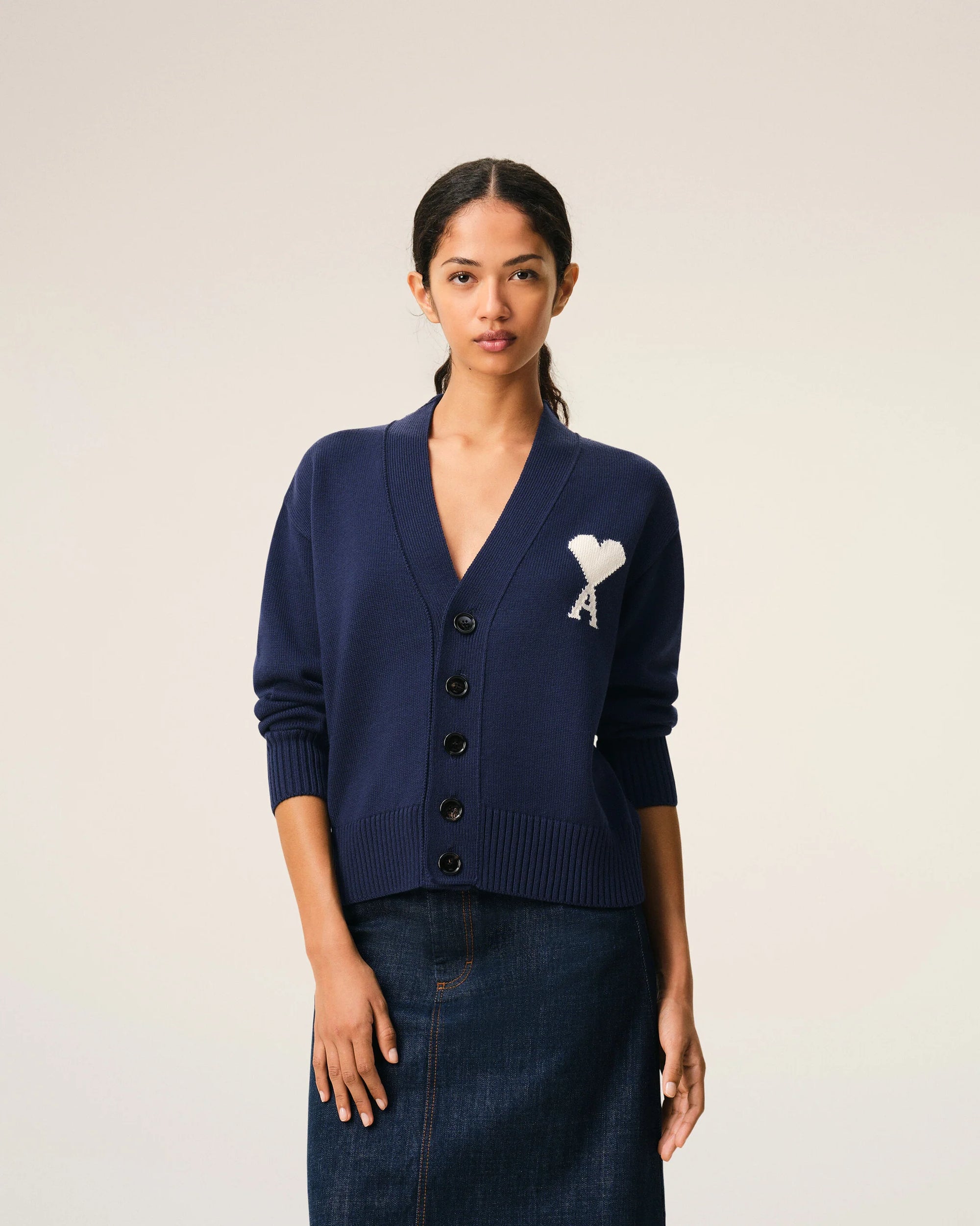 Cardigan Bleu Ami De Coeur en Laine