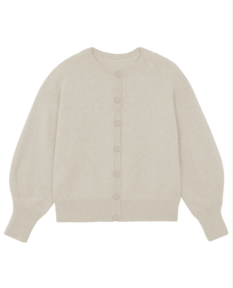 Cardigan Linnea Lund Gabriella Oatmeal | Podiums Nancy