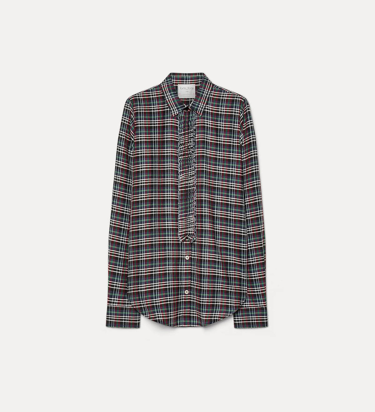 Chemise Forte Forte Tartan Light Voile Royal | Podiums Nancy