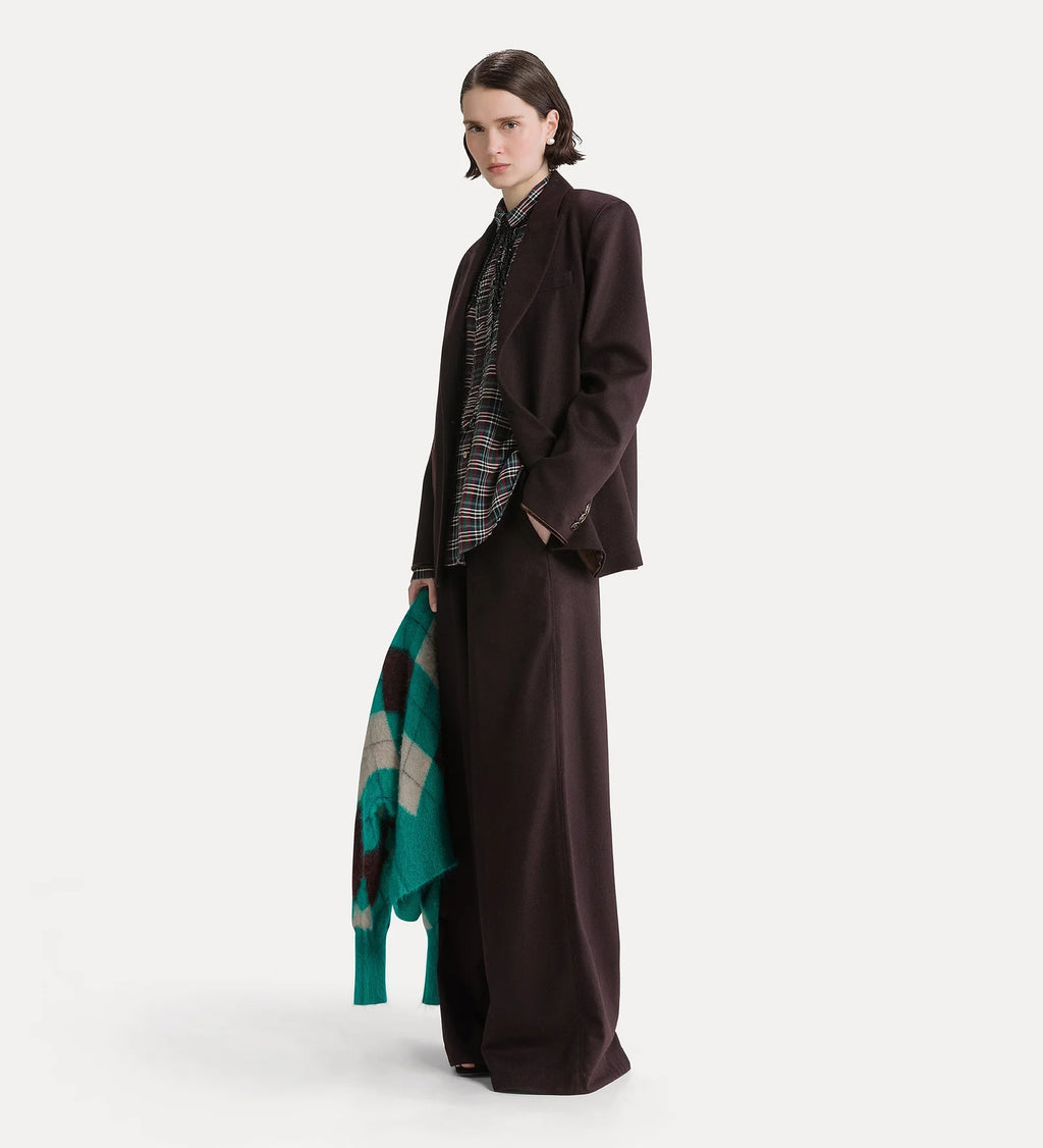 Chemise Forte Forte Tartan Light Voile Royal | Podiums Nancy