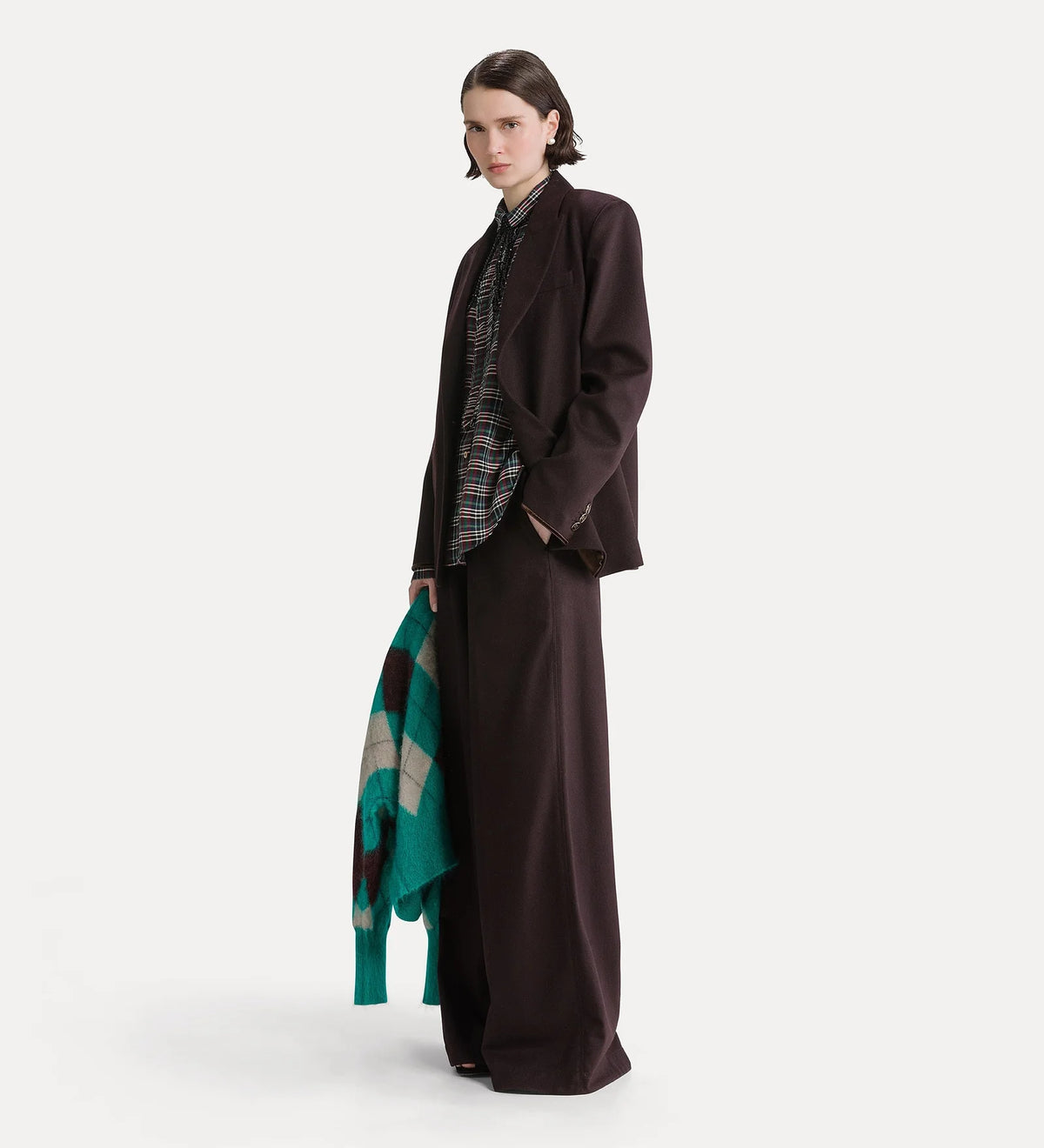 Chemise Forte Forte Tartan Light Voile Royal | Podiums Nancy