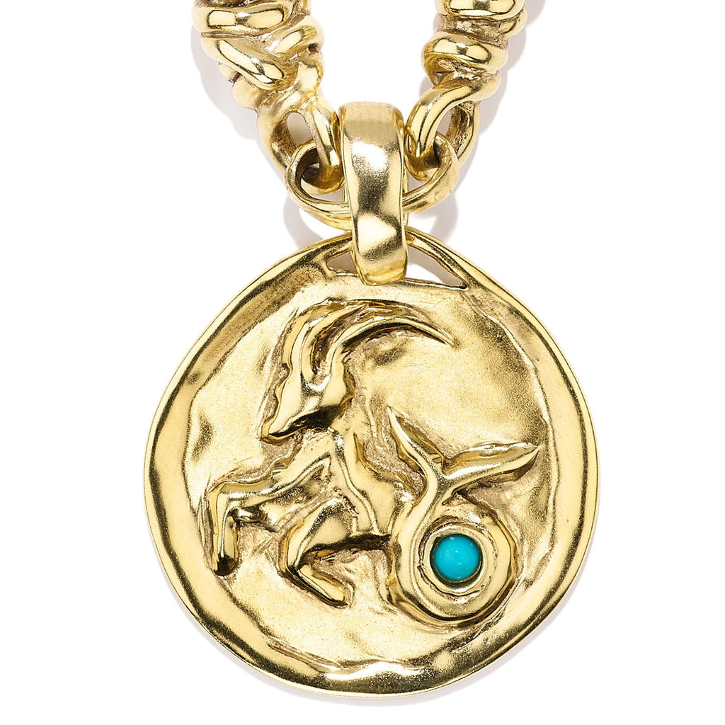 Collier Goossens Astro Capricorne Turquoise | Podiums Nancy
