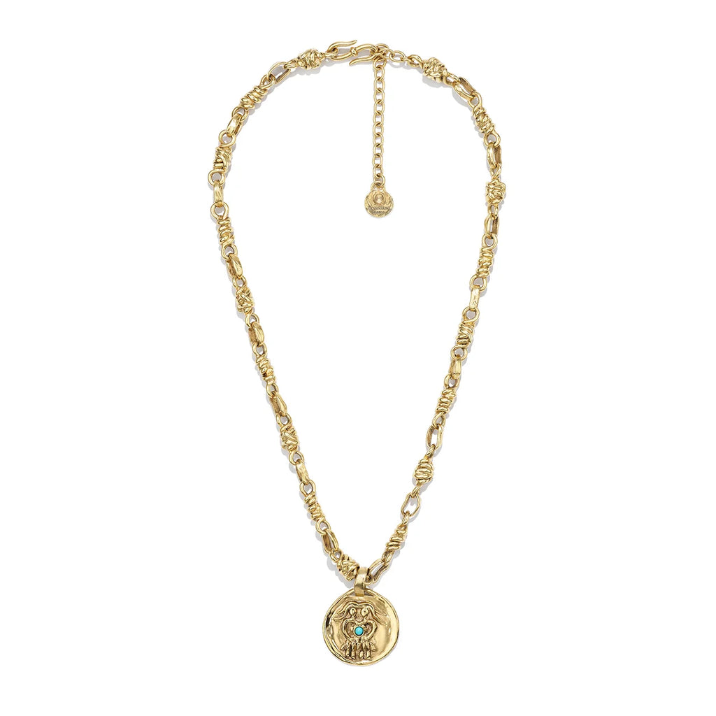 Collier Goossens Astro Gémeaux Turquoise | Podiums Nancy
