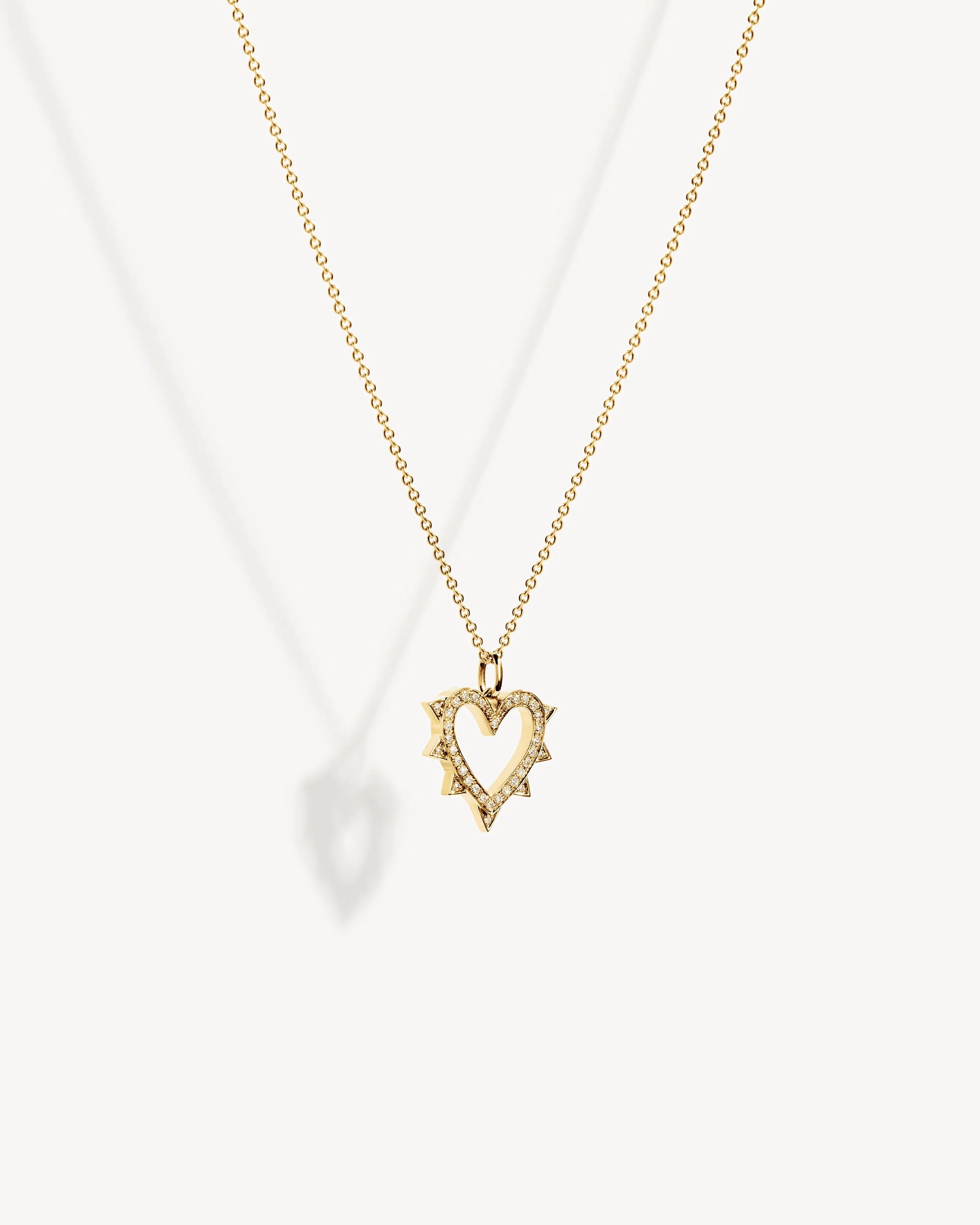 Collier Statement Rockaway Cœur Or Jaune & Diamants