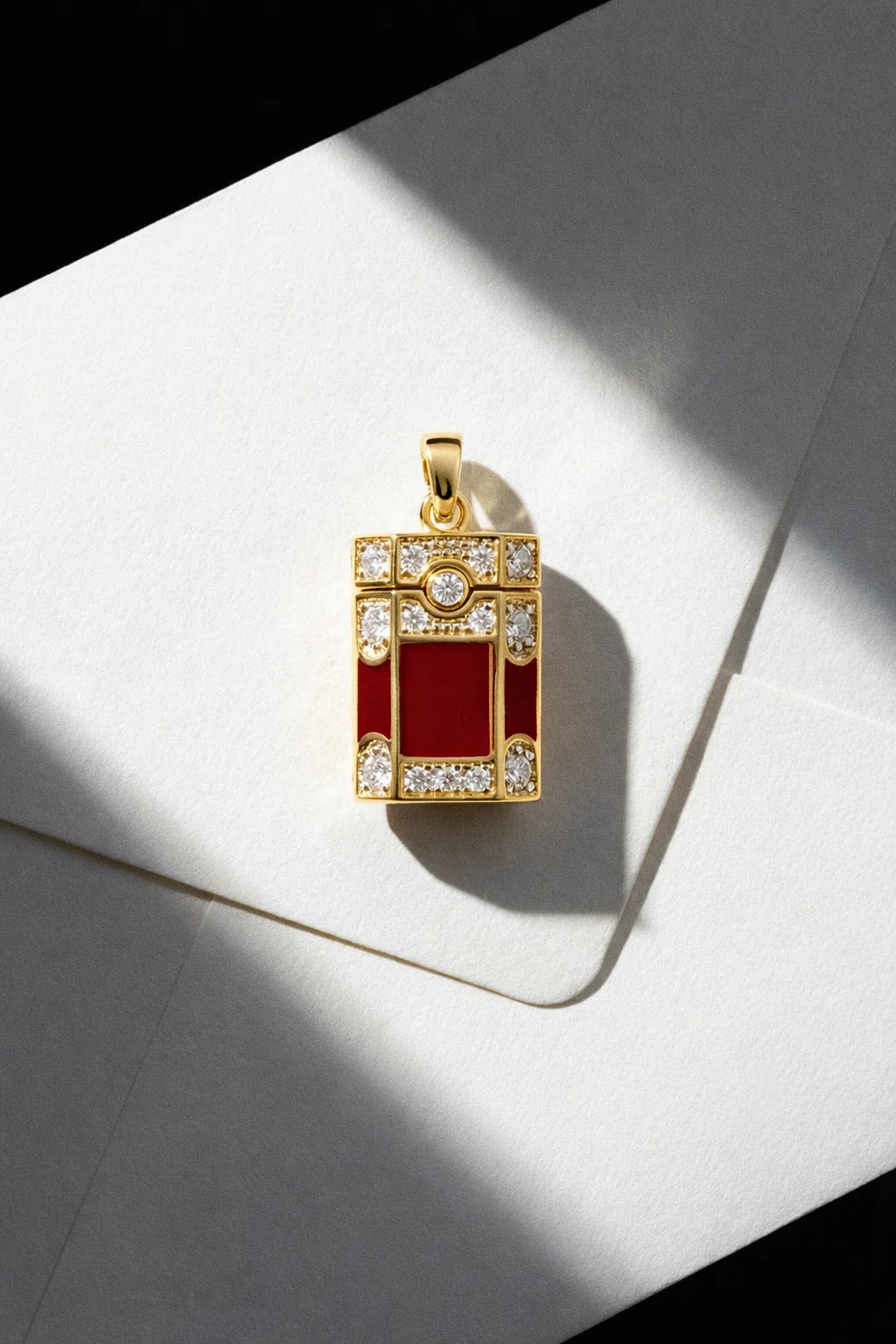 Collier Statement Wish Box Dream Or Jaune Émail & Diamants