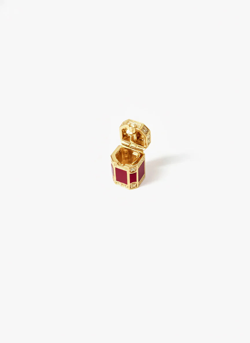Collier Statement Wish Box Dream Or Jaune Émail & Diamants - PODIUMS NANCY