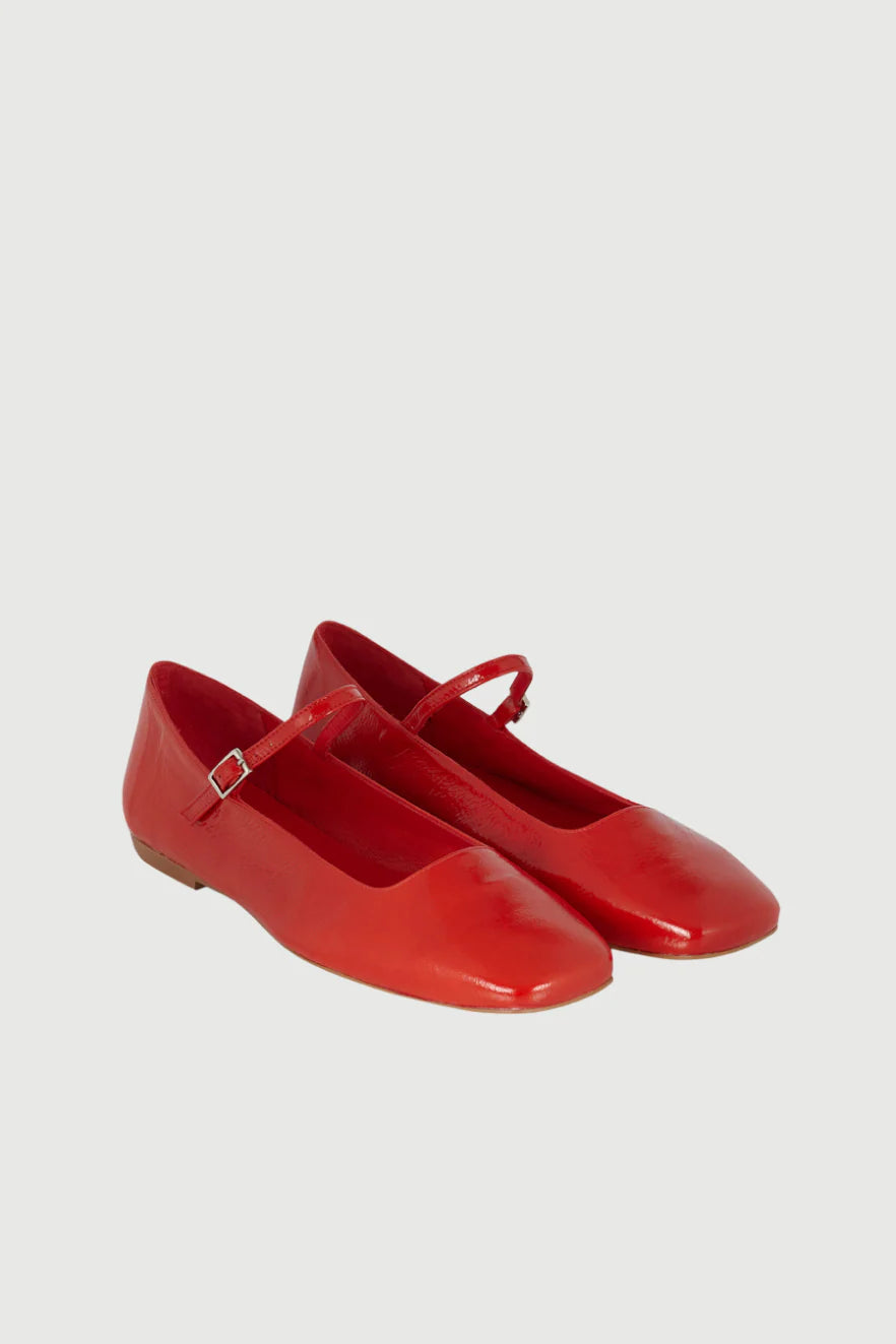 Ballerine Augusta Julieta glossy red