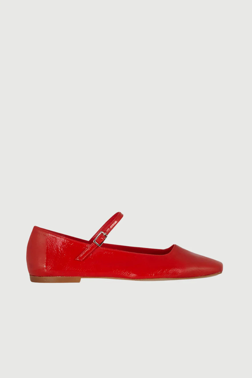 Ballerine Augusta Julieta glossy red