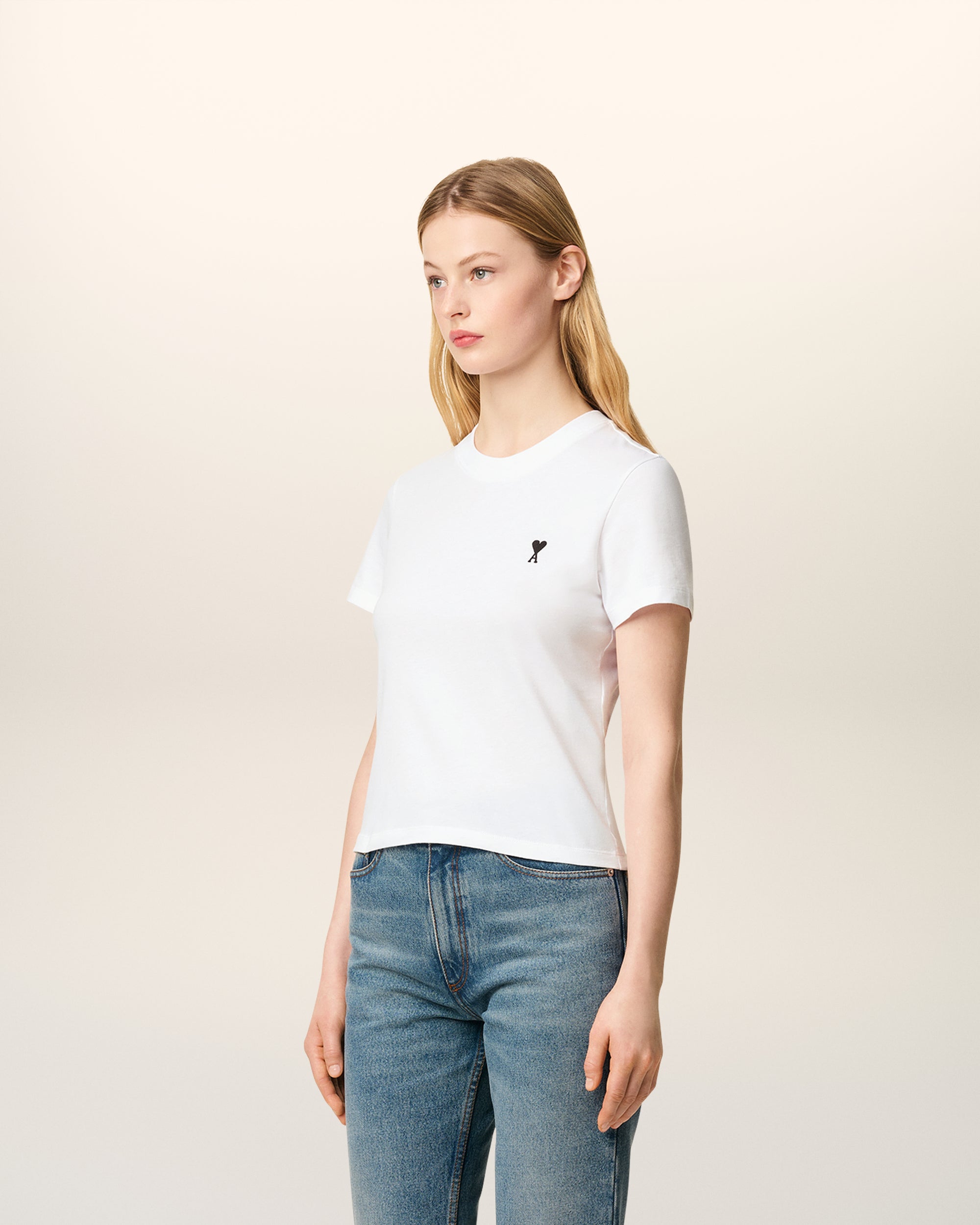 T-shirt Ami de cœur contraste cropped - PODIUMS NANCY