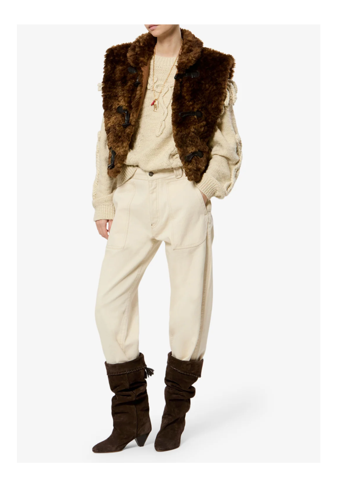 Gilet Marant Etoile Jocya Brown | Podiums Nancy
