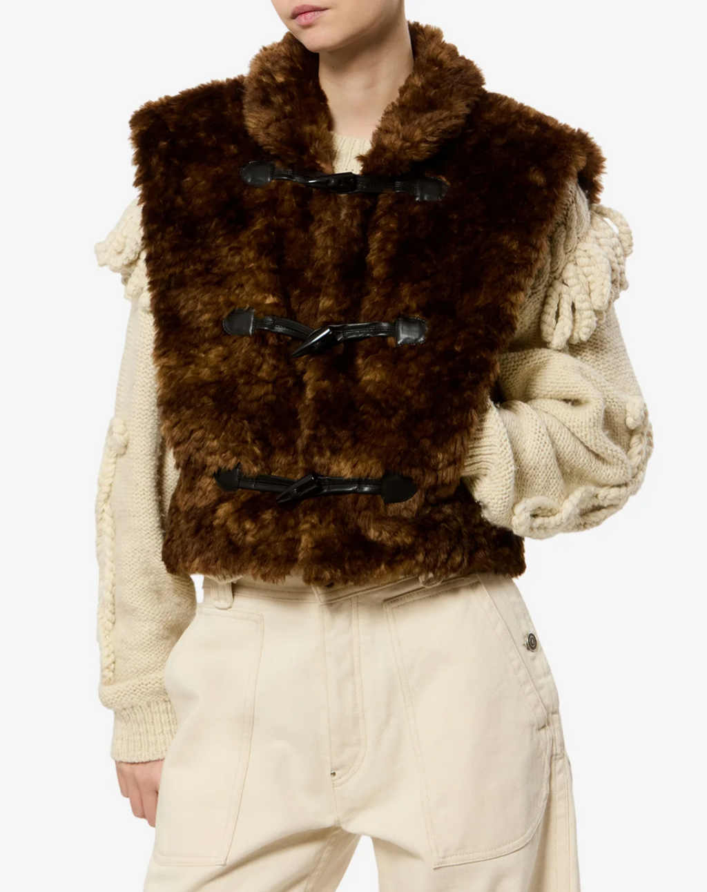 Gilet Marant Etoile Jocya Brown | Podiums Nancy