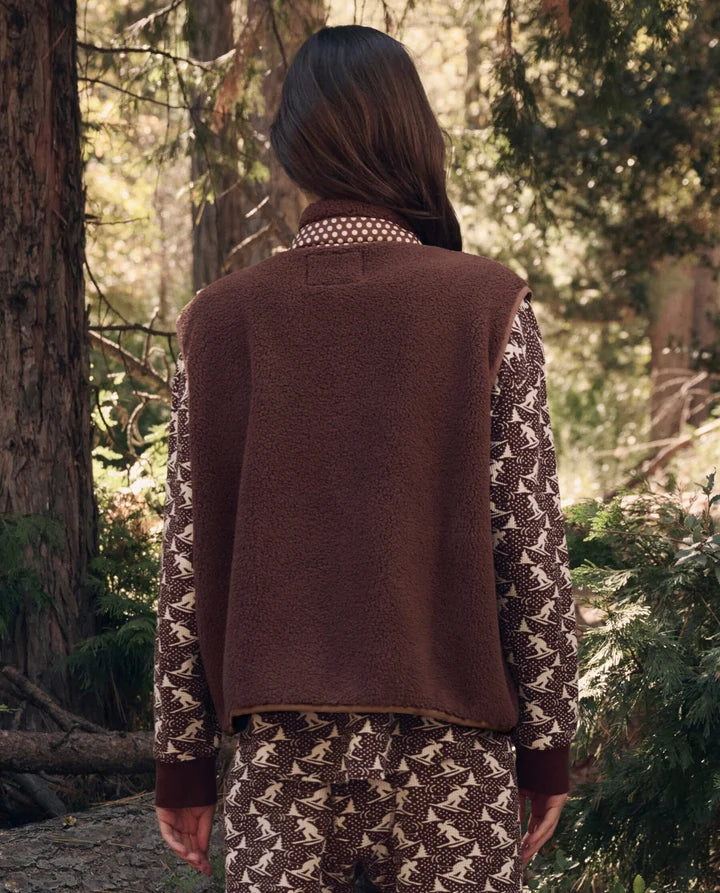 Gilet TheGreat. Plush Crosswind Chocolat | Podiums Nancy