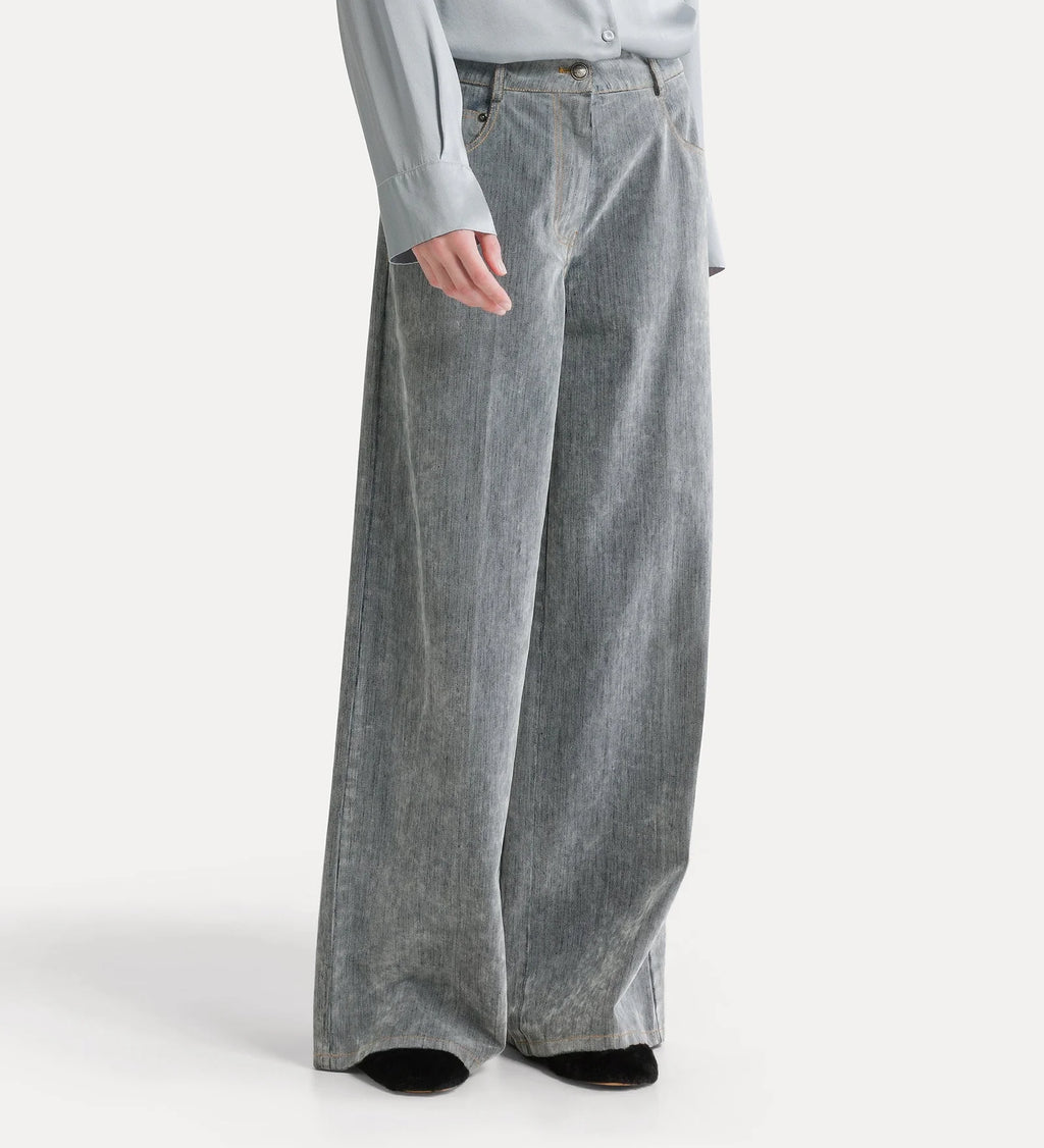 Jean Forte Forte Denim Floqué Gris | Podiums Nancy