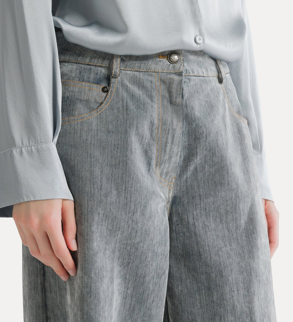 Jean Forte Forte Denim Floqué Gris | Podiums Nancy