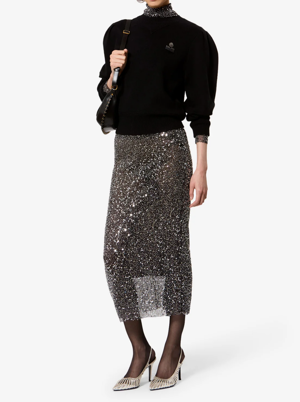 Jupe Isabel Marant Nejany Silver | Podiums Nancy