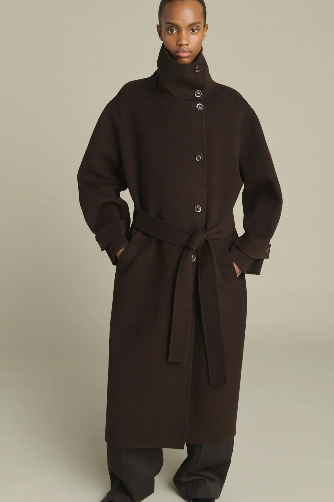 Manteau Soeur James Marron Foncé | Podiums Nancy