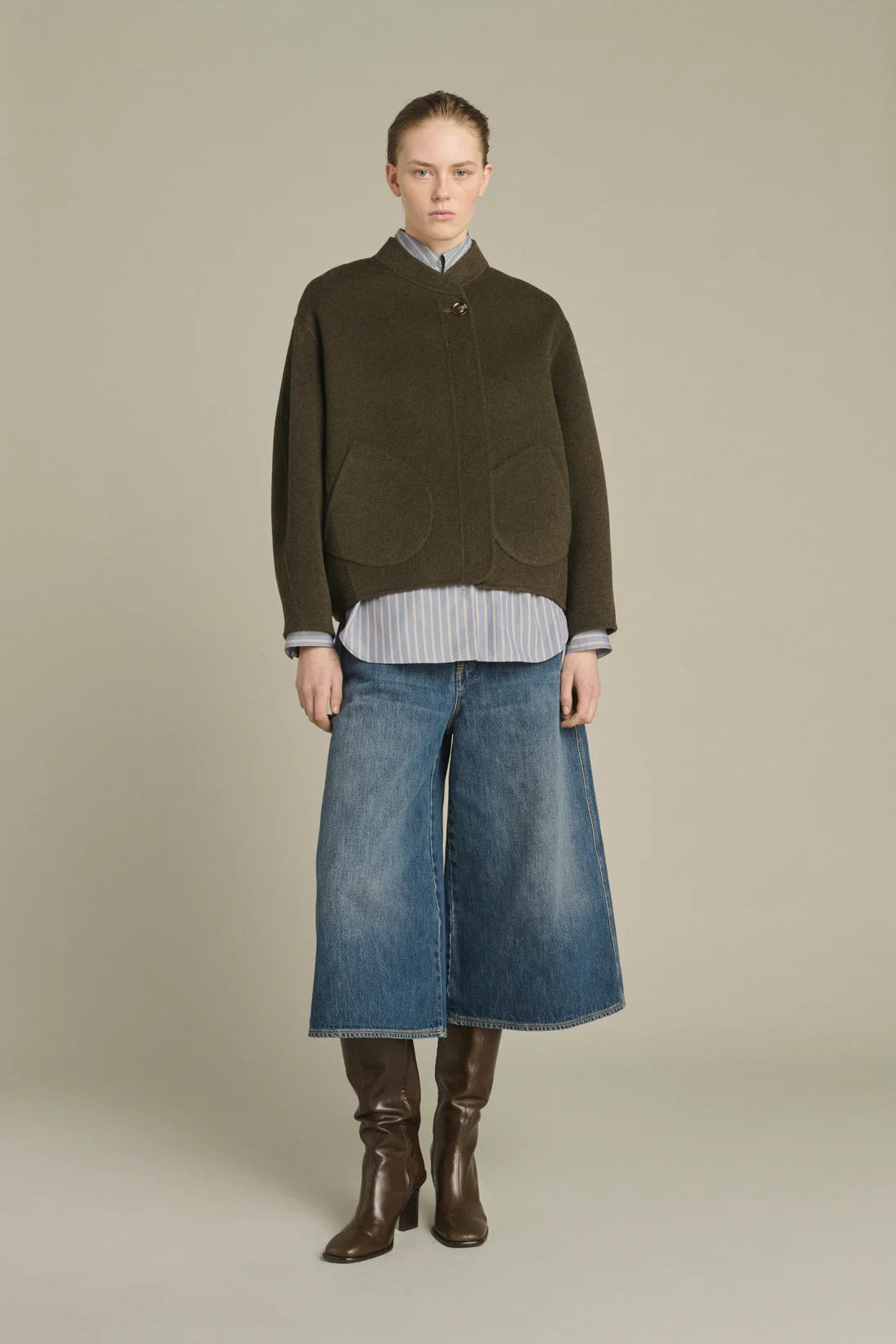 Manteau Soeur Windsor Kaki Chiné | Podiums Nancy