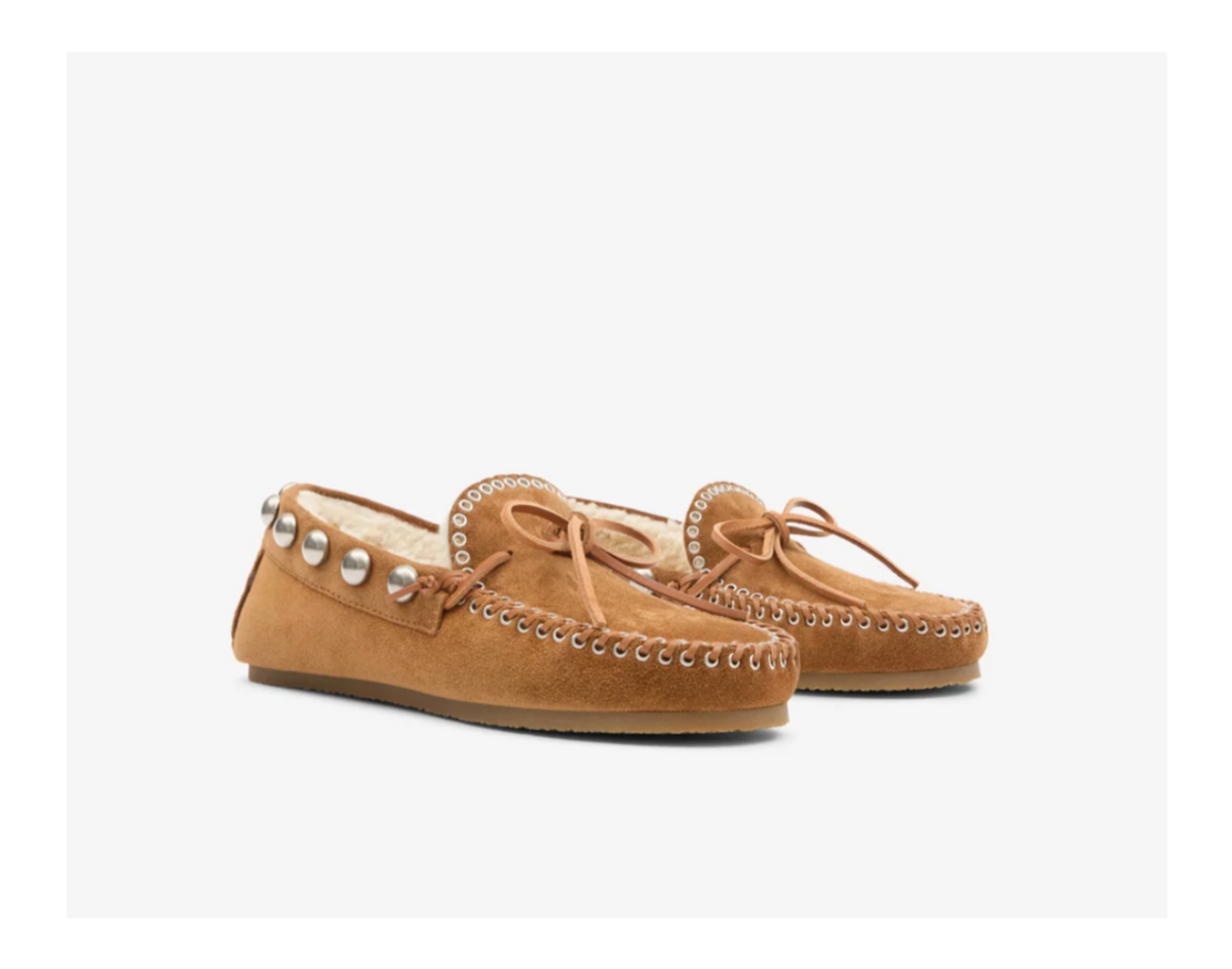 Mocassins Isabel Marant Fitza Shearling Cognac | Podiums Nancy