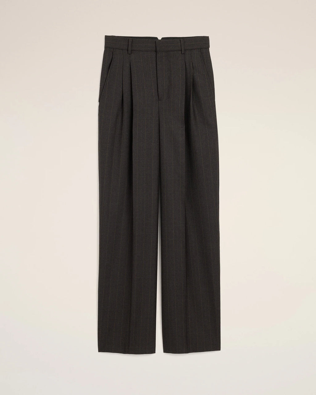 Pantalon Ami Paris Coupe Waist Wide Gris/Marron | Podiums Nancy