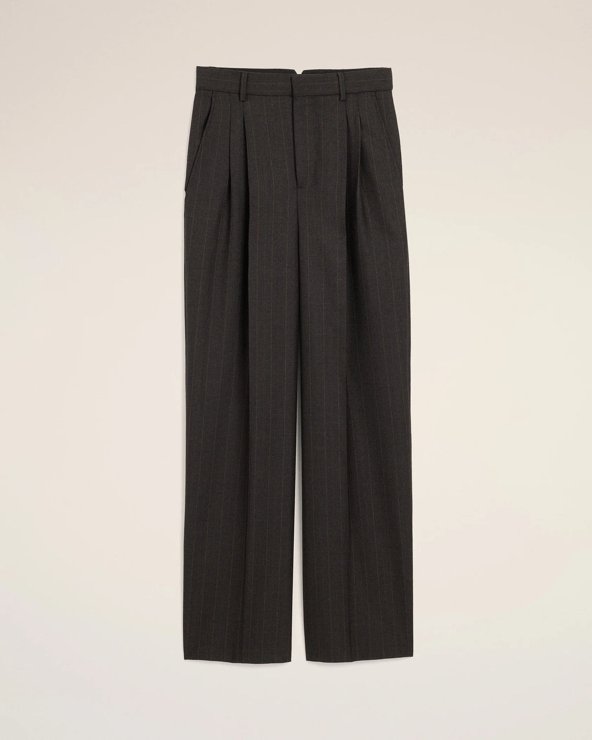 Pantalon Ami Paris Coupe Waist Wide Gris/Marron | Podiums Nancy