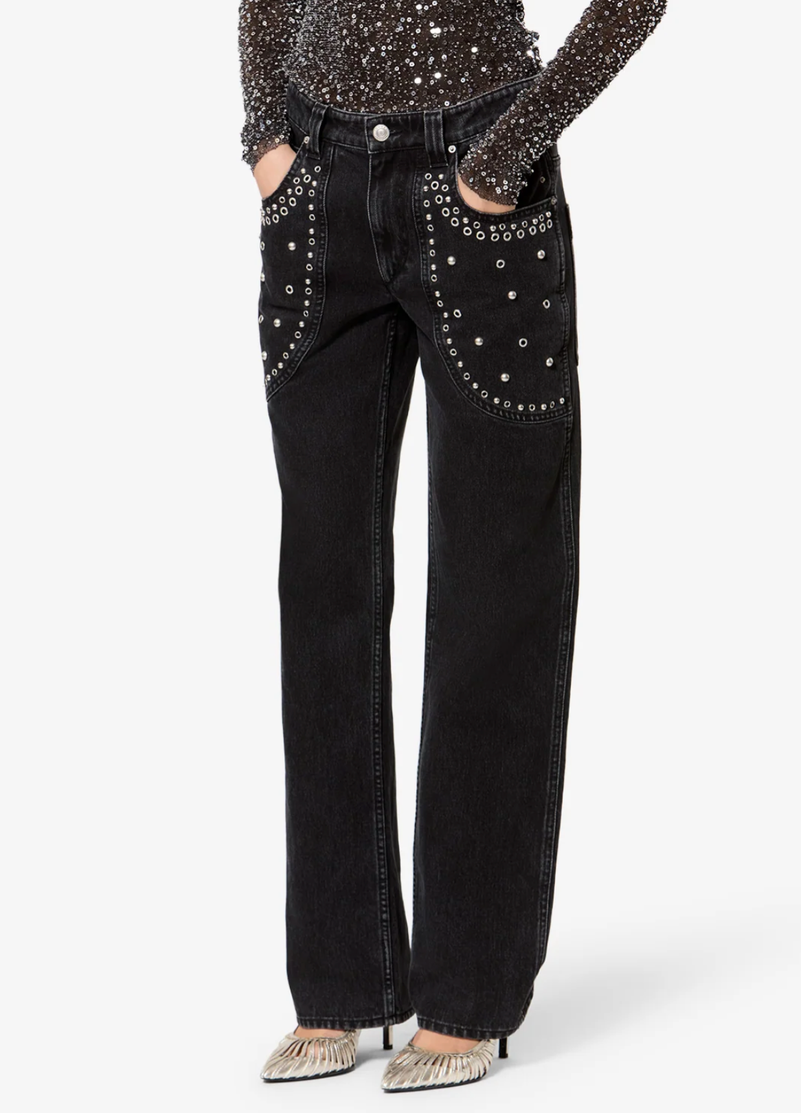 Pantalon Isabel Marant Silka Faded Black | Podiums Nancy