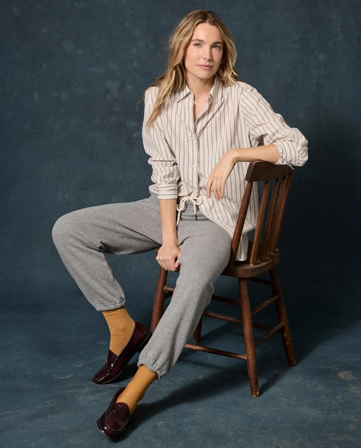 Pantalon TheGreat. Fleece Stadium Dark Heather Grey | Podiums Nancy