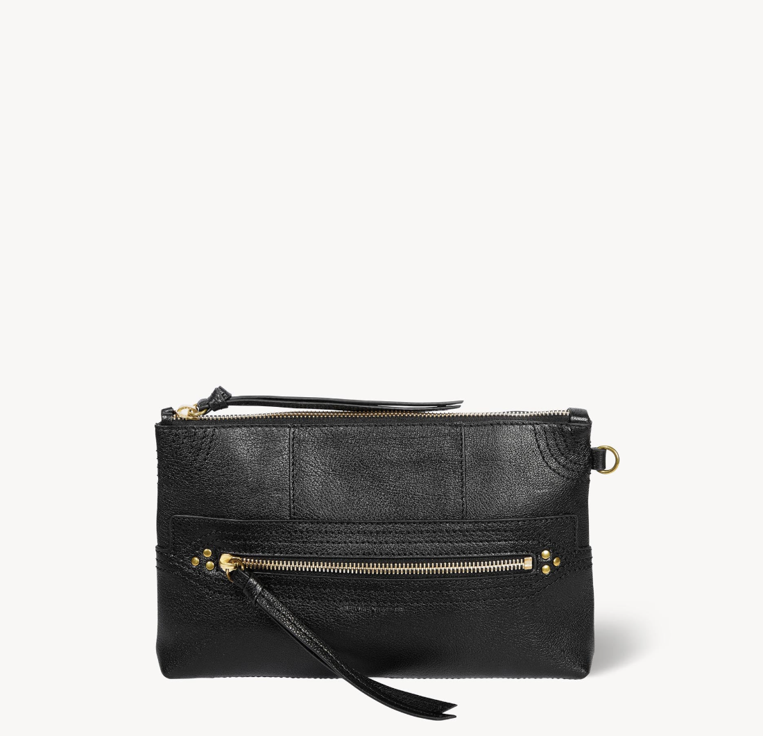 Pochette Jérôme Dreyfuss Lucky Clucth Buffle Noir | Podiums Nancy