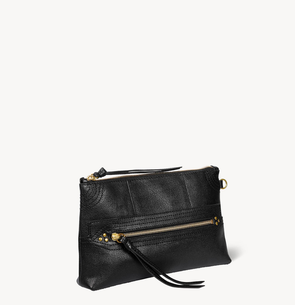 Pochette Jérôme Dreyfuss Lucky Clutch Buffle Noir | Podiums Nancy