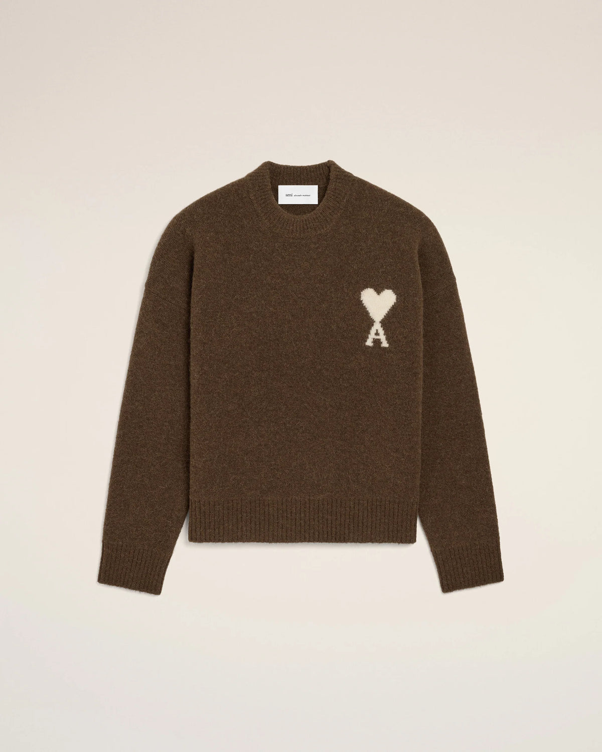 Pull Ami De Coeur Crewneck Sweater Marron | Podiums Nancy