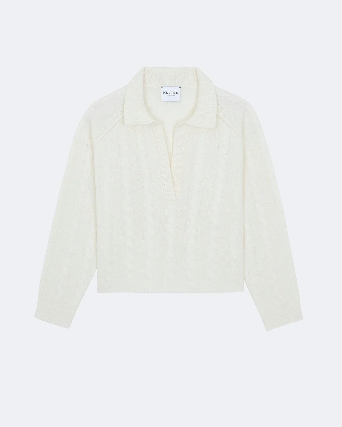 Pull Kujten Aenora Cable Blanc | Podiums Nancy