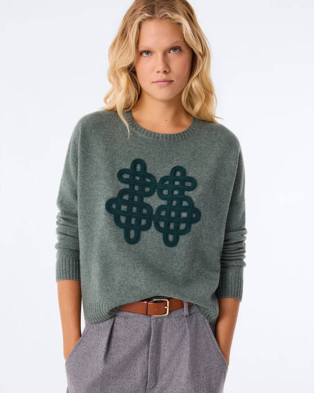 Pull Kujten Amelie Symbol Vert Wakame | Podiums Nancy