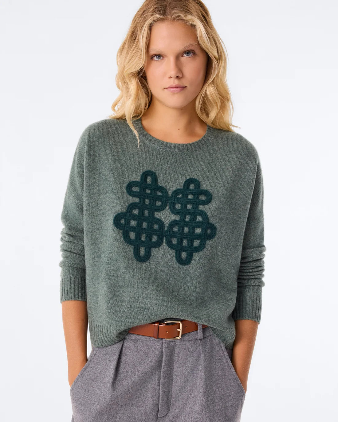 Pull Kujten Amelie Symbol Vert Wakame | Podiums Nancy