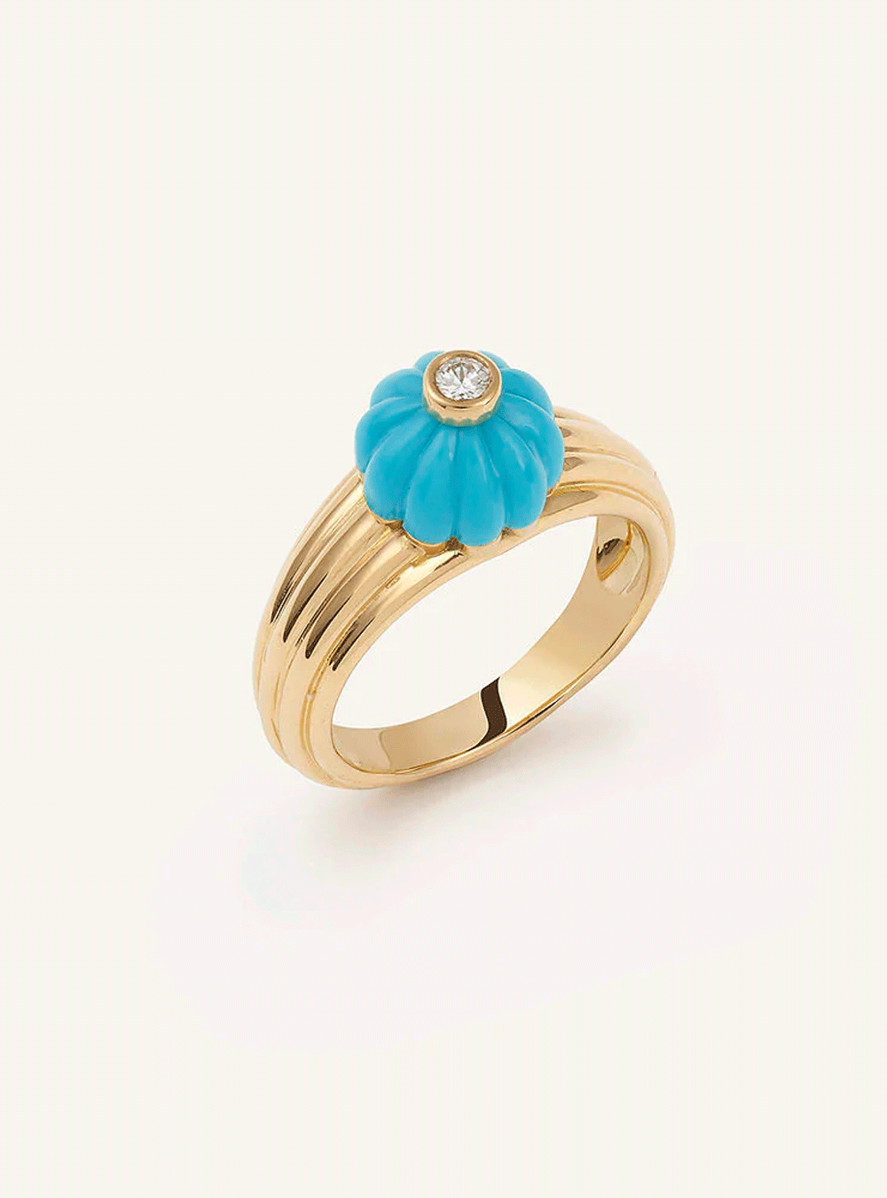 turquoise/diamond gelato ring