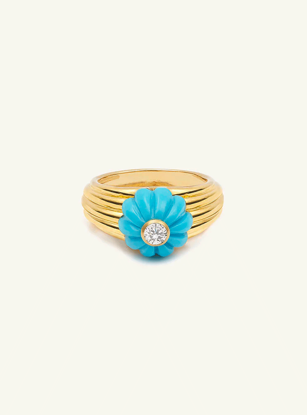 turquoise/diamond gelato ring