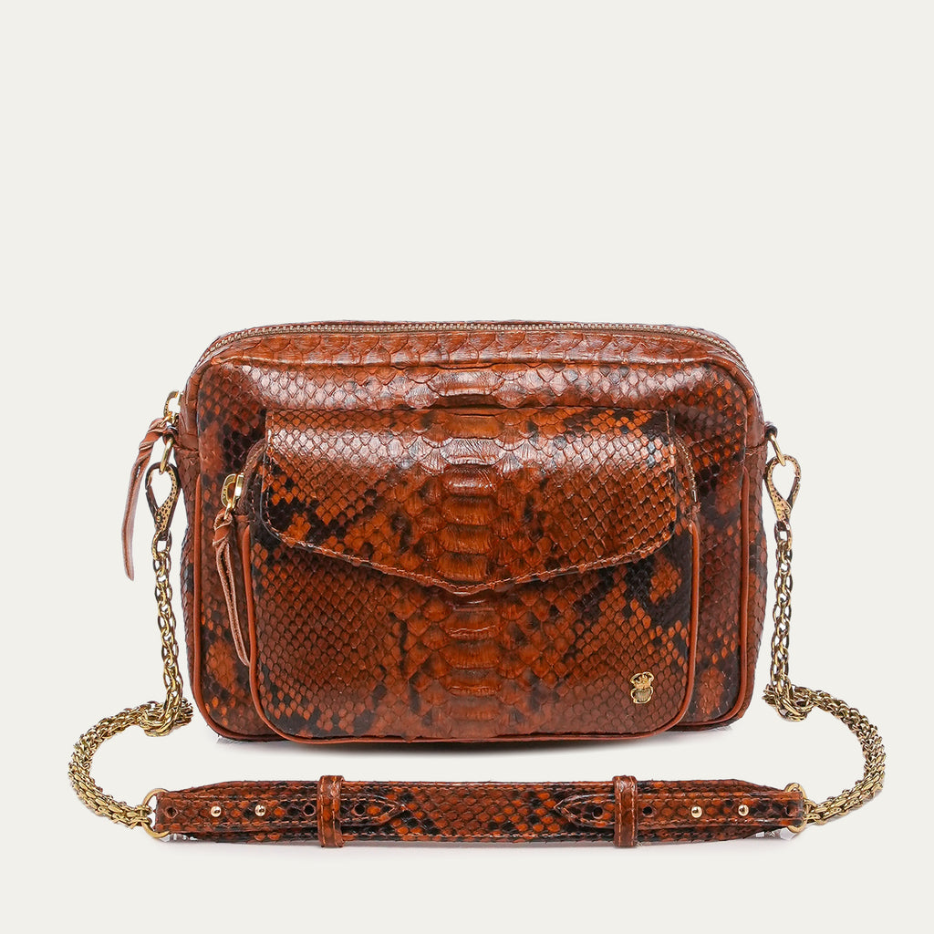Sac Claris Virot Big Charly Python Moka | Podiums Nancy