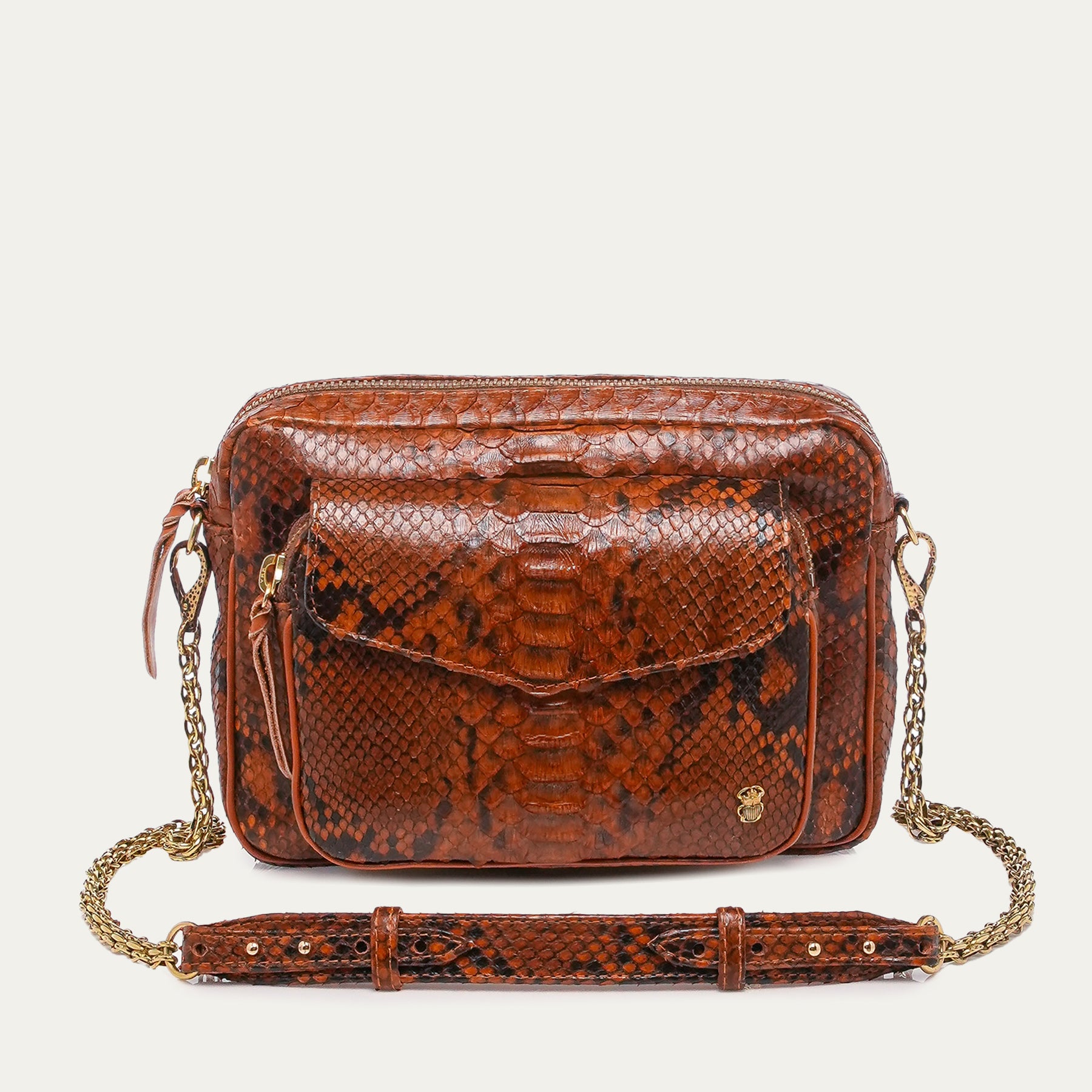 Sac Claris Virot Big Charly Python Moka | Podiums Nancy