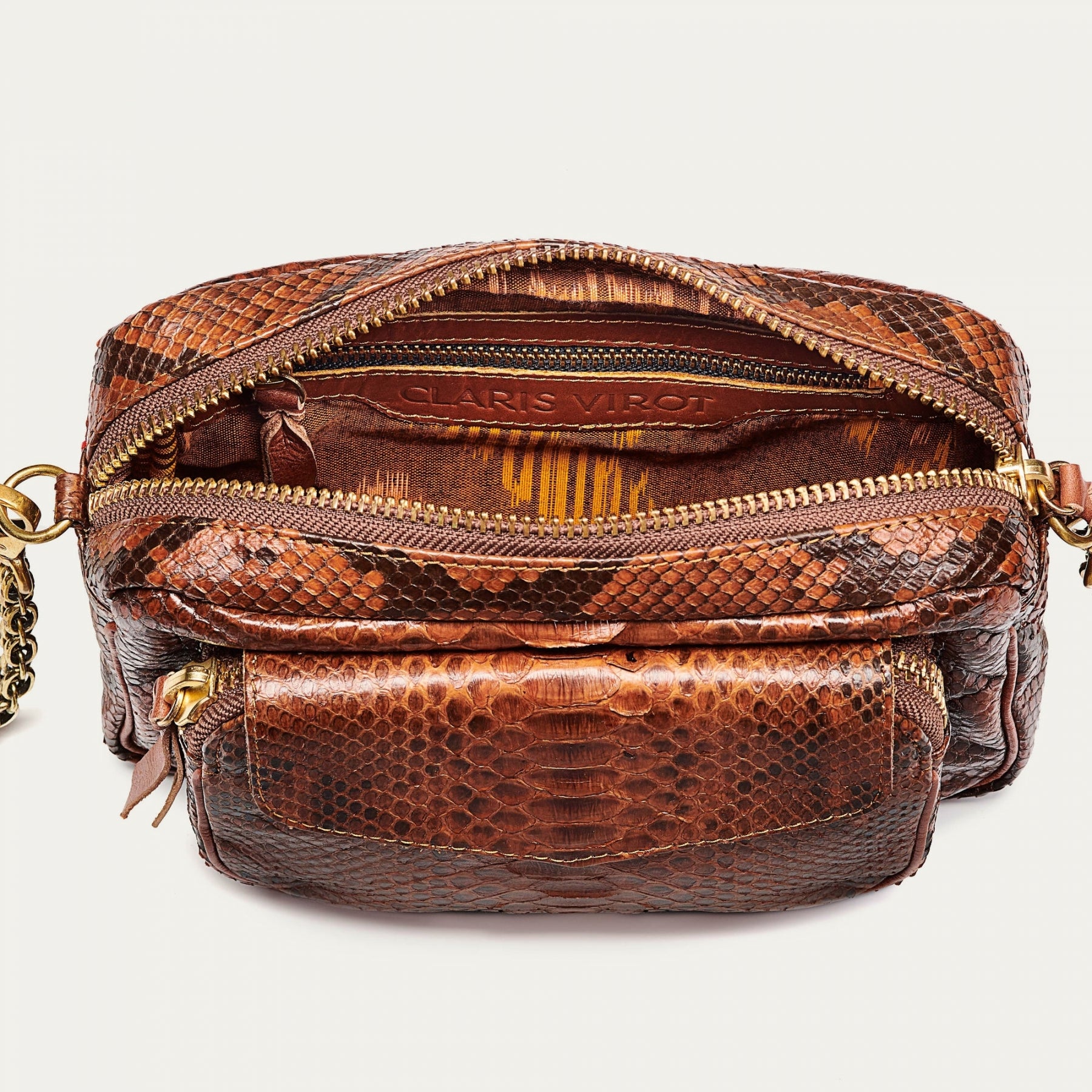 Sac Claris Virot Charly Python Moka | Podiums Nancy